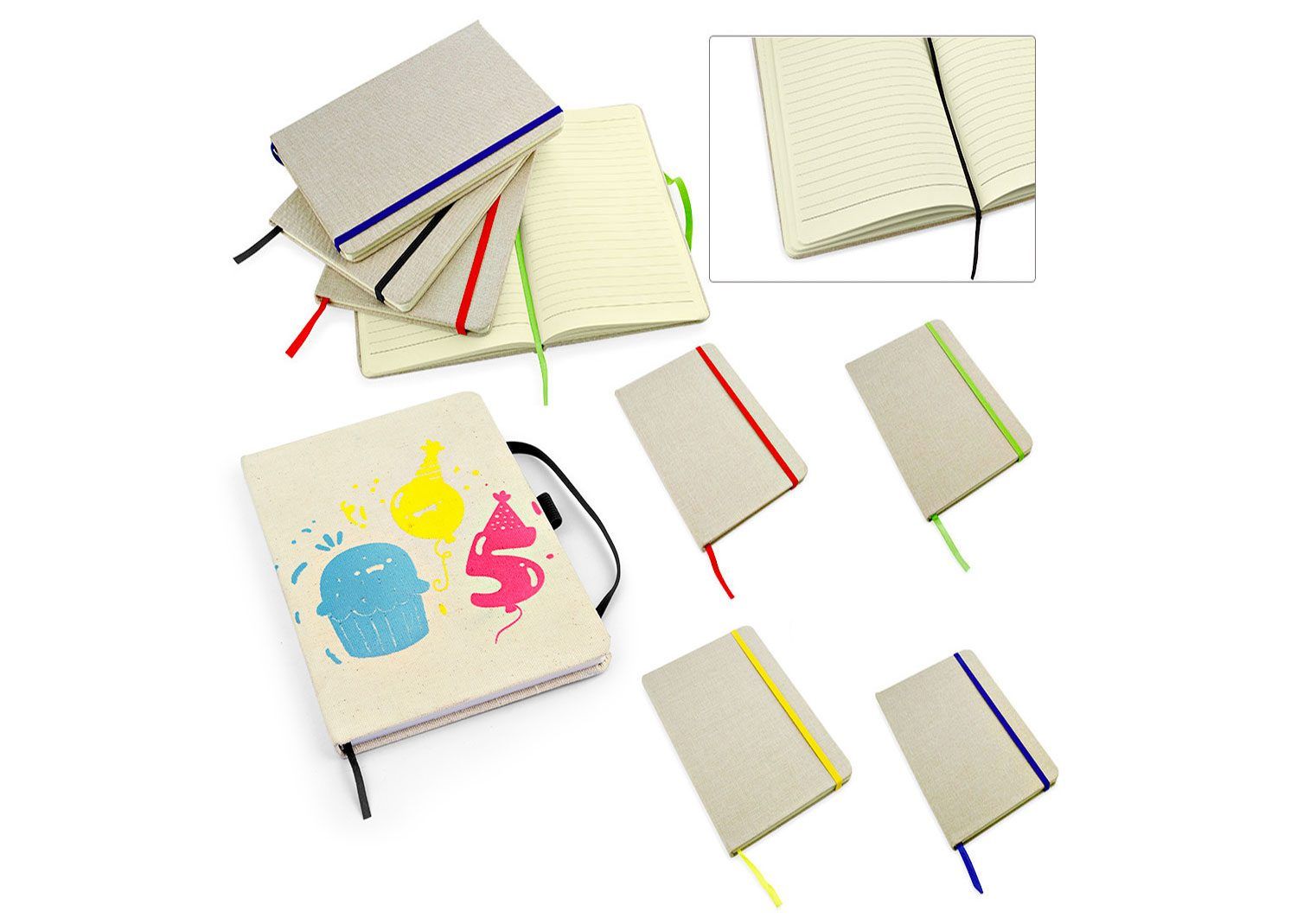 Libreta con cubierta en Lona